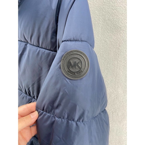 Michael Kors Coat kids Sz 14/16 Hooded Puffer Jacket in Midnight Blue Warm. - Picture 3 of 16